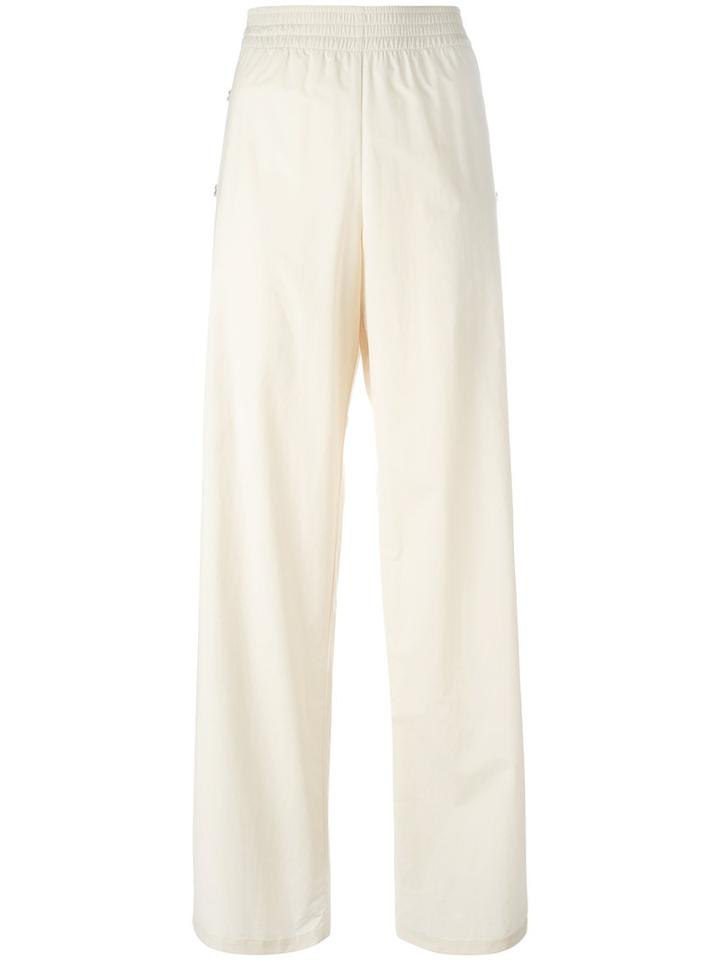 Maison Margiela Wide-leg Trousers, Women's, Size: 42, Nude/neutrals, Cotton/polyamide