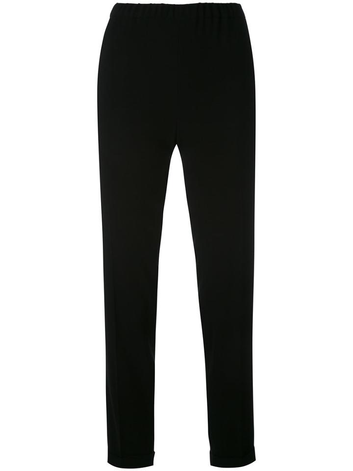 Alberto Biani - Slim-fit Trousers - Women - Silk - 40, Black, Silk
