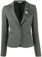 Liu Jo Houndstooth Check Pattern Blazer - Black