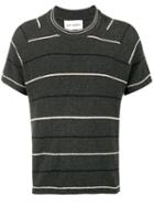 Our Legacy - Boucle Knit Striped T-shirt - Men - Cotton/nylon - 50, Grey, Cotton/nylon
