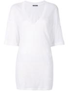 Balmain Long V-neck T-shirt - White