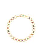 Marie Helene De Taillac Coloured Stones Chain Bracelet, Women's, Metallic