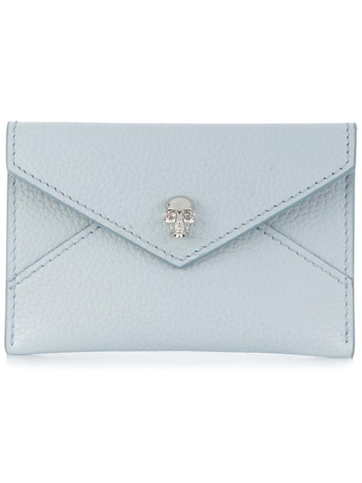 Alexander Mcqueen Skull Cardholder - Blue