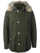 Woolrich Hooded Parka, Men's, Size: Xs, Green, Cotton/feather Down/polyamide/feather