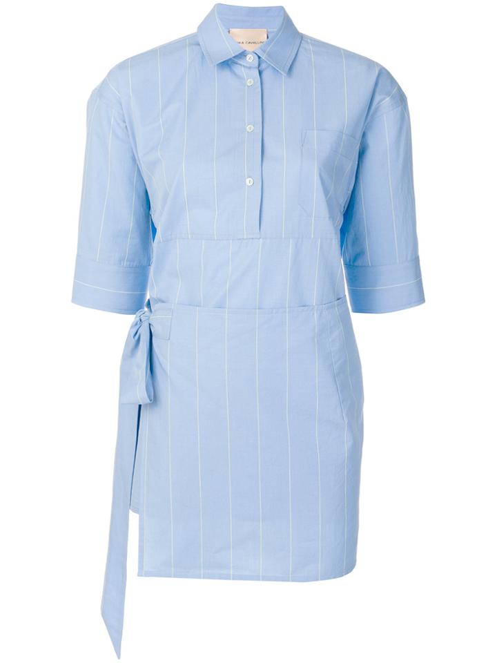 Erika Cavallini Poplin Striped Shirt - Blue
