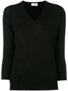 Zanone - V-neck Sweater - Women - Virgin Wool - 46, Black, Virgin Wool