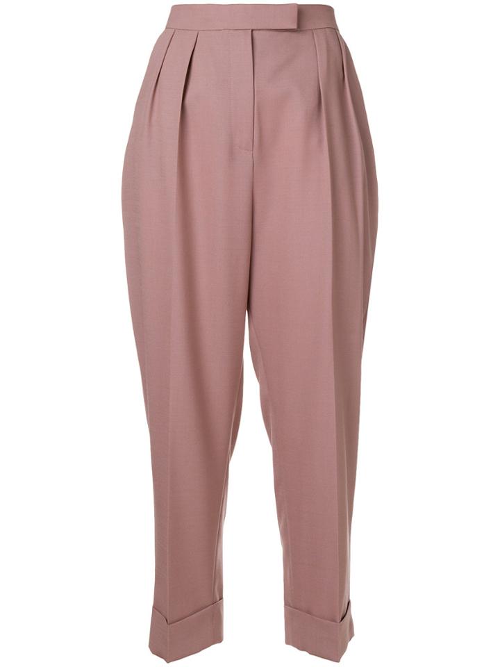 Frenken Walk Cropped Trousers - Pink & Purple