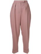Frenken Walk Cropped Trousers - Pink & Purple