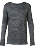 10sei0otto Scoop Neck Pullover, Men's, Size: Xl, Grey, Viscose/wool/alpaca
