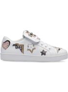 Prada Leather And Saffiano Leather Sneakers - White