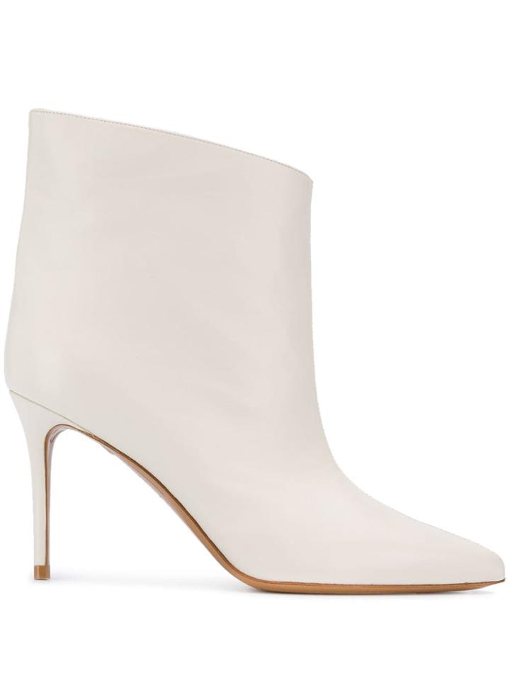 Alexandre Vauthier Asymmetric Ankle Boots - White