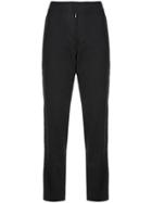 Natori High-waist Embroidered Trousers - Black