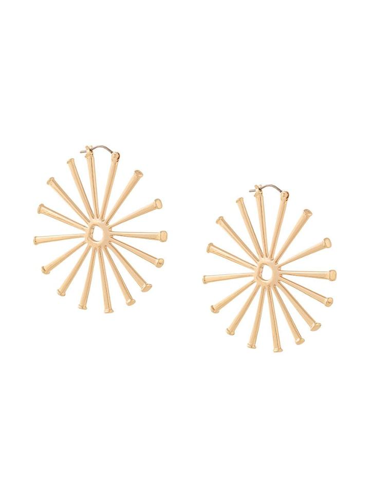 Tory Burch Horseshoe Nail Hoop Earrings - Gold