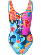Mara Hoffman Lace-up Swimsuit - Multicolour