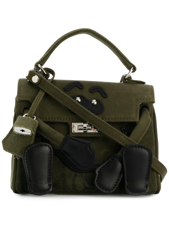 Readymade Embellished Mini Bag - Green