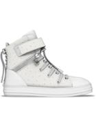 Myswear Regent Hi-top Sneakers, Women's, Size: 37, White, Leather/ostrich Leather/rubber