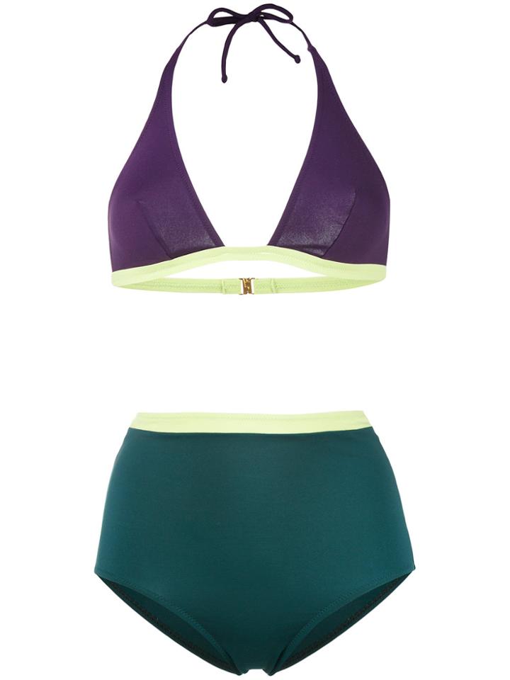 Laura Urbinati High Waist Bikini - Green