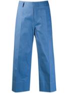 Sofie D'hoore Cropped Wide-leg Trousers - Blue