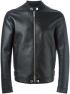 Dsquared2 Zipped Up Jacket, Men's, Size: 52, Black, Calf Leather/viscose/polyamide/spandex/elastane