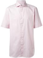 Ermenegildo Zegna Striped Classic Shirt, Men's, Size: 39, White, Cotton