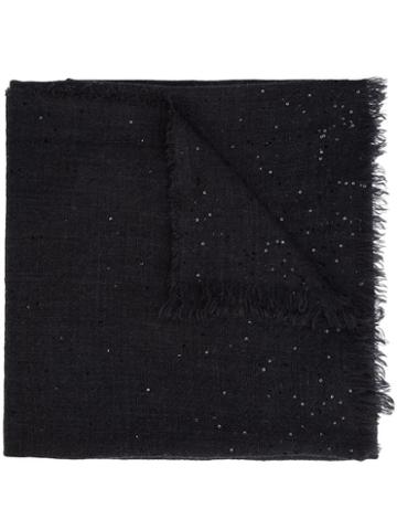 Faliero Sarti 'maxel' Scarf, Women's, Black, Silk/polyester/cashmere/virgin Wool