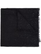 Faliero Sarti 'maxel' Scarf, Women's, Black, Silk/polyester/cashmere/virgin Wool