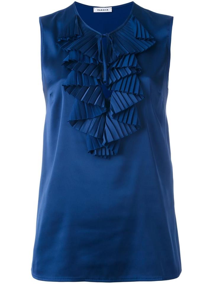 P.a.r.o.s.h. Pleated Detail Sleeveless Blouse