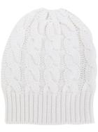 Antonia Zander Cable Knit Beanie - White