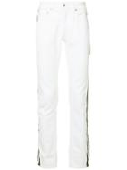 Ports V Contrasting Side Panel Skinny Jeans - White