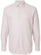 Gieves & Hawkes Long Sleeved Checked Shirt - Red