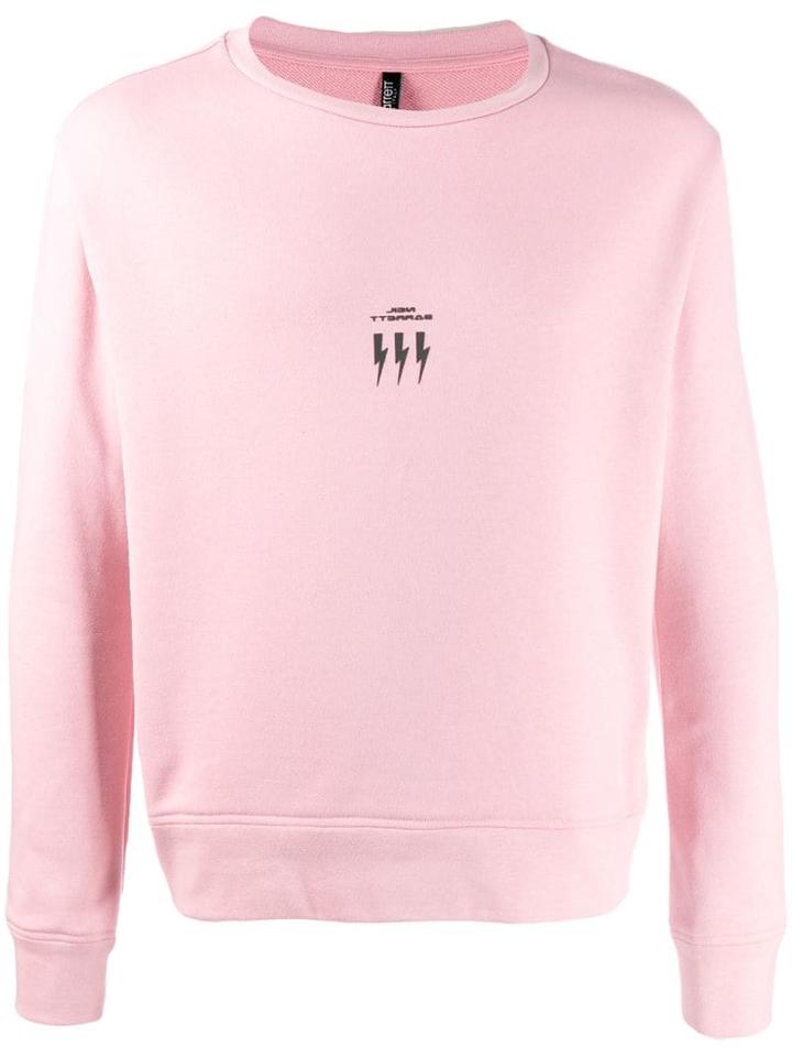 Neil Barrett Lightning Bolt Logo Sweater - Pink