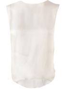 Maison Rabih Kayrouz Gathered Sleeveless Smock, Women's, Size: 36, White, Polyester