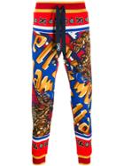 Dolce & Gabbana Superhero King Print Track Pants - Red