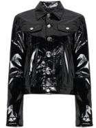 Helmut Lang Vinyl Button-front Jacket - Black