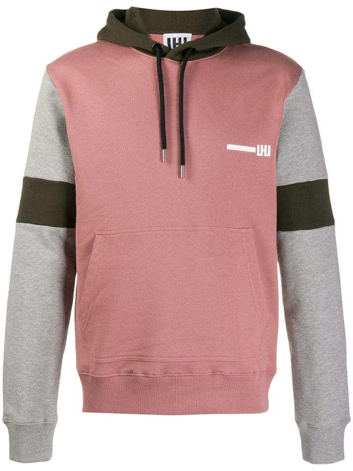 Les Hommes Urban Color-block Hoodie - Pink
