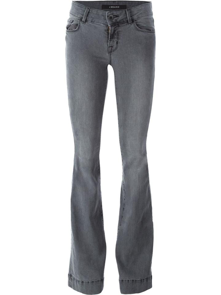 J Brand High Waist Flared Jeans - Grey