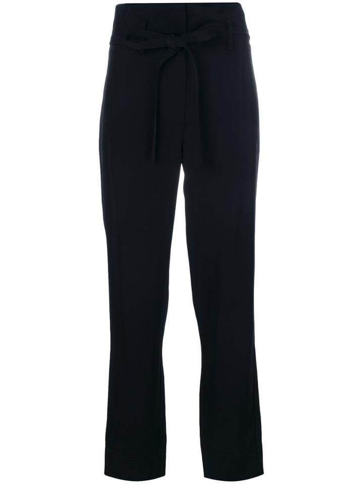 Theory Tie Waist Trousers - Blue
