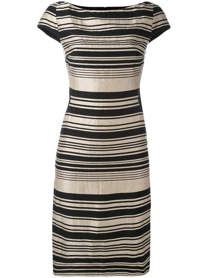 Gareth Pugh - Stripe Panel Dress - Women - Silk/cotton/linen/flax/viscose - 40, Black, Silk/cotton/linen/flax/viscose