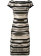 Gareth Pugh - Stripe Panel Dress - Women - Silk/cotton/linen/flax/viscose - 40, Black, Silk/cotton/linen/flax/viscose