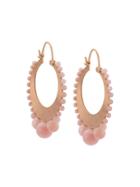Irene Neuwirth 18kt Rose Gold And Pink Opal Hoop Earrings