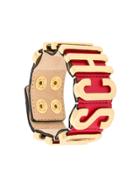 Moschino Logo Cuff - Red