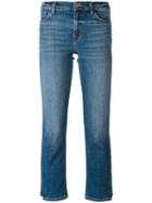J Brand Faded Pattern Cropped Jeans, Women's, Size: 29, Blue, Cotton/polyurethane