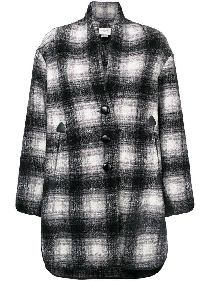 Isabel Marant Étoile Gabrie Plaid Coat - Grey