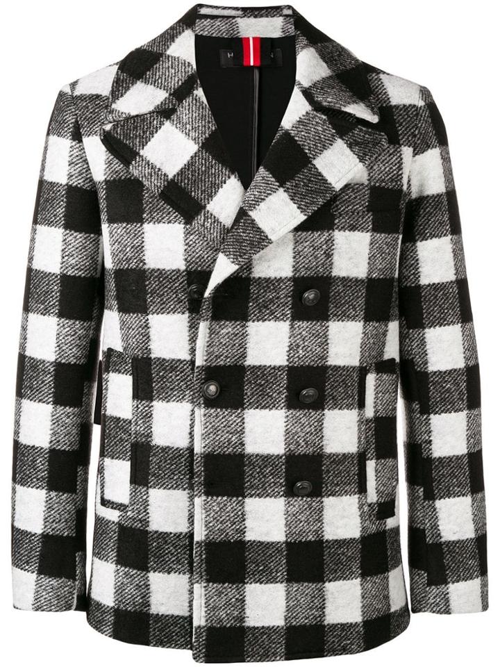 Hydrogen Checked Print Jacket - Black