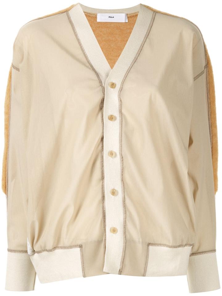 Toga Pulla Panelled Cardigan - Brown