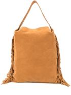 L'autre Chose Fringe Detail Shopping Bag - Brown