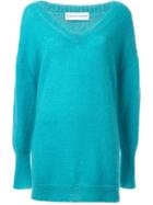 Scanlan Theodore V-neck Sweater, Women's, Green, Mohair
