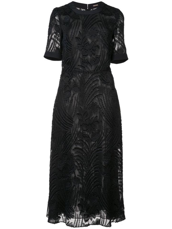 Adam Lippes Textured Sheer Dress - Black