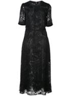 Adam Lippes Textured Sheer Dress - Black