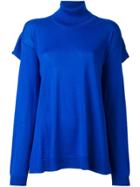 Maison Margiela Draped Back Roll Neck Jumper - Blue